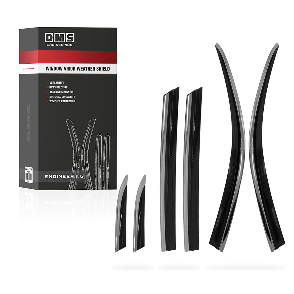 Haval H6 B01 (2021 - 2022) Stainless Trim Front and Rear Window Visor Weather Shields