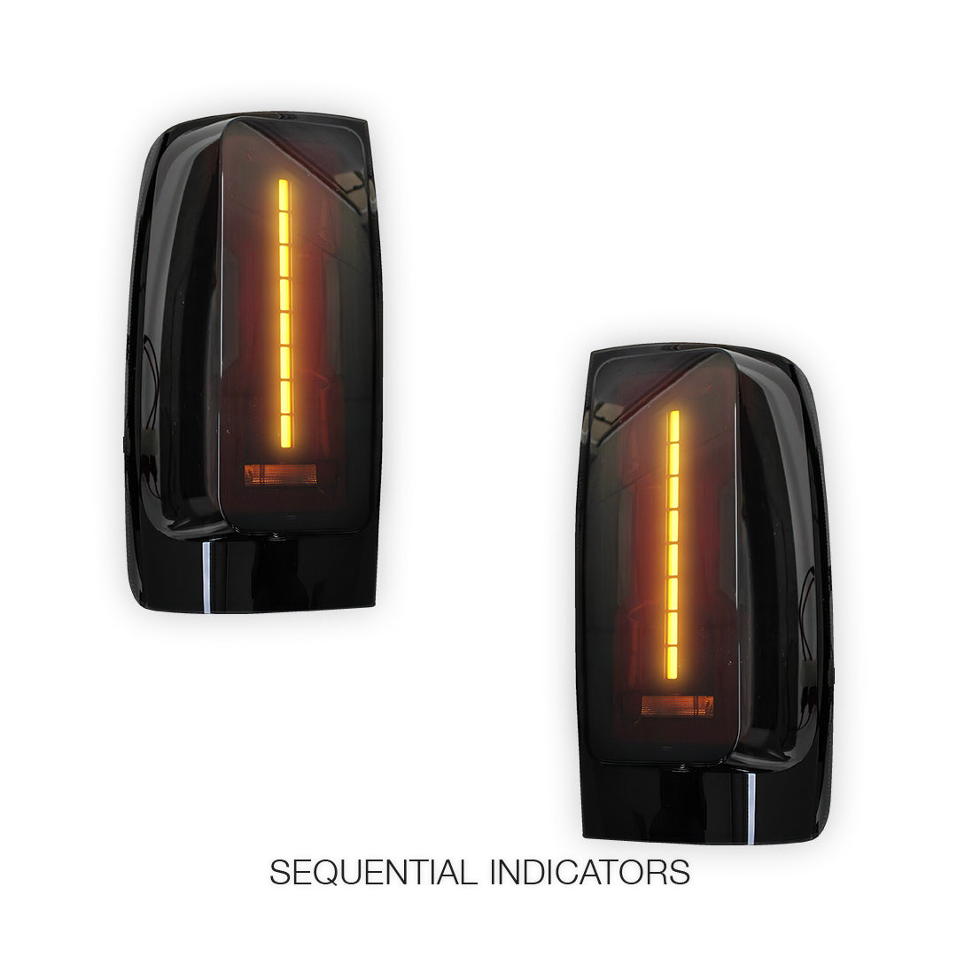 Holden Colorado RG (2012 - 2021) Sequential Smoke Black LED Tail Lights LH + RH