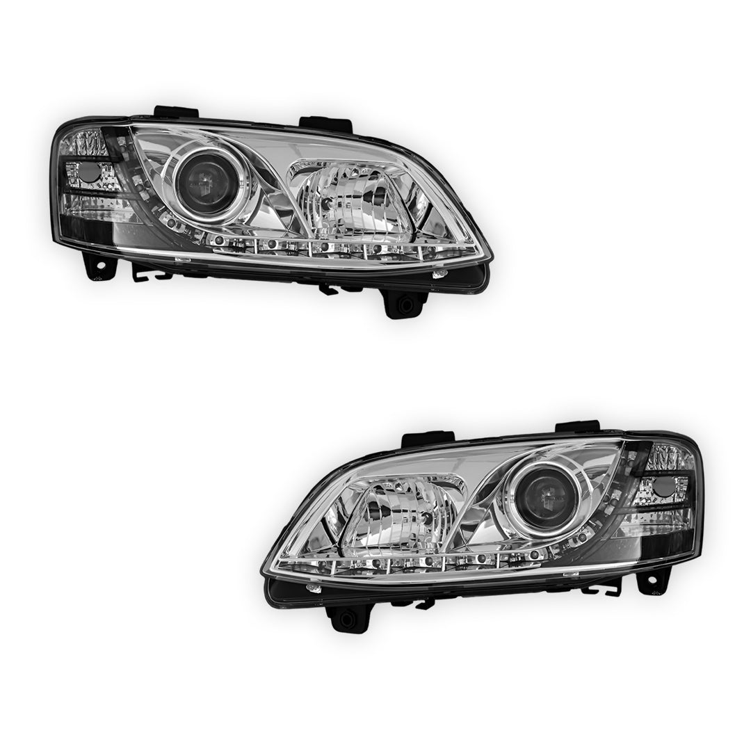 Holden Commodore VE Series 1 HSV (2006 - 2013) Crystal DRL LED Projector Headlights LH + RH