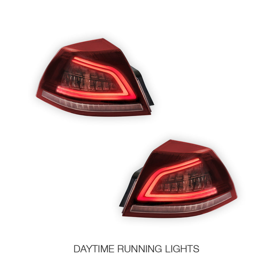 Holden Commodore VE Series 1 & 2 (2006 - 2013) Sequential Red Clear LED Tail Lights LH + RH
