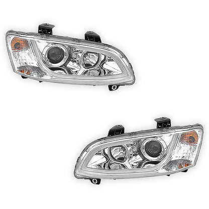 Holden Commodore VE Series 2 (2010 - 2013) OEM Style Chrome Headlights LH + RH