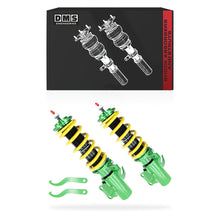 Holden Commodore VE (2006 - 2013) Green Body With Yellow Spring Adjustable Front Coilovers Coil Spring Struts LH + RH