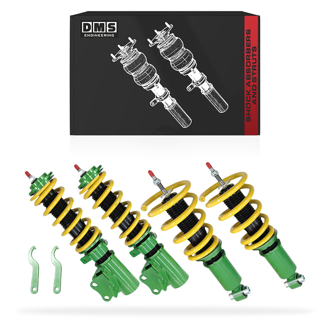 Holden Commodore VE (2006- 2013) Green Body With Yellow Spring Front and Rear Coilovers Shock Absorbers LH + RH