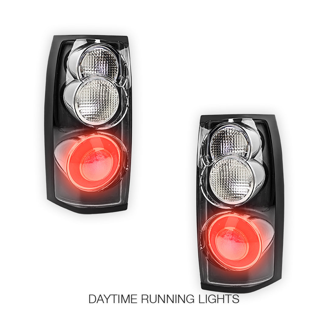 Holden Commodore VT / VX / VU / VY / VZ Ute / Wagon (1997 - 2007) Black Altezza Tail Lights LH + RH