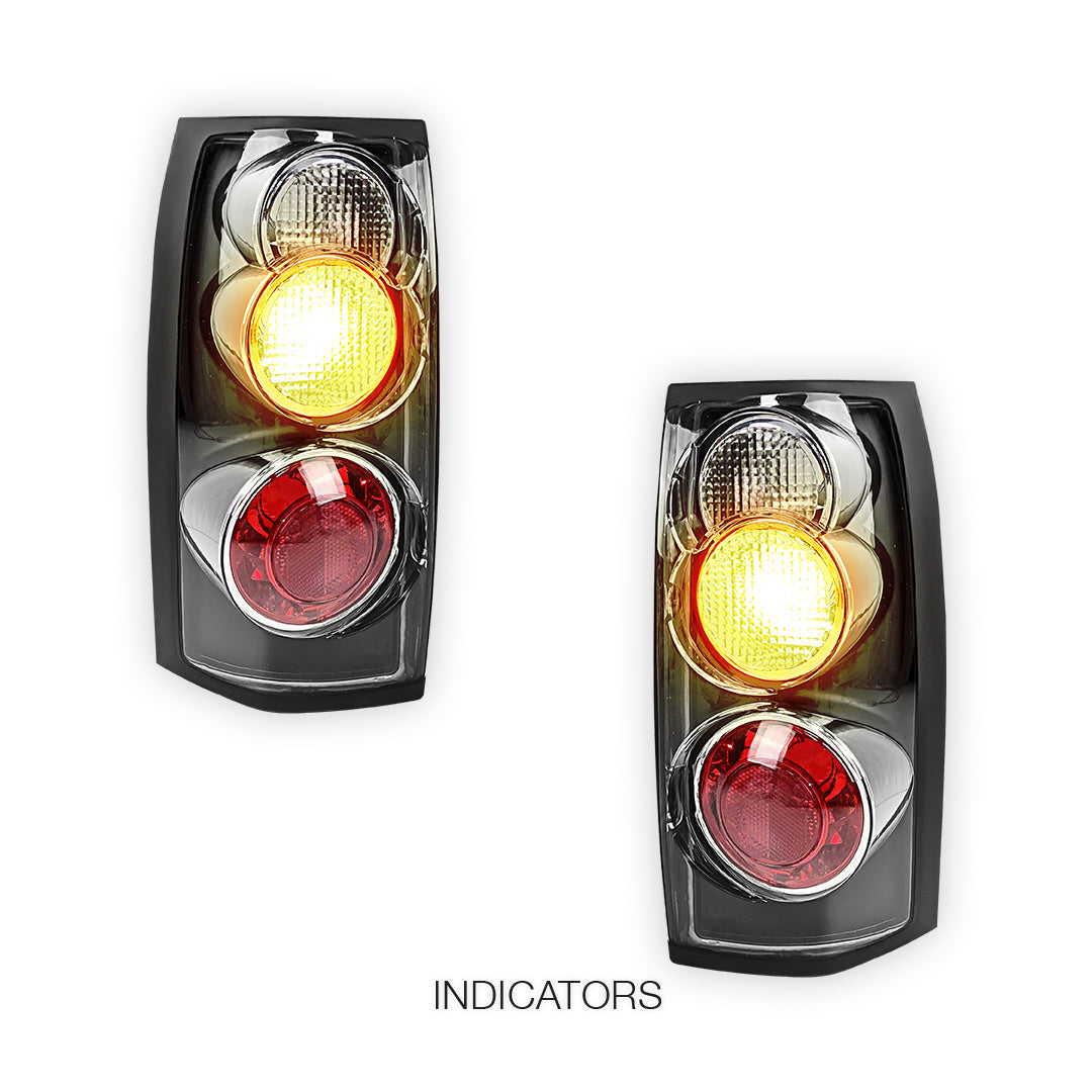 Holden Commodore VT / VX / VU / VY / VZ Ute / Wagon (1997 - 2007) Black Altezza Tail Lights LH + RH