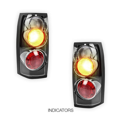 Holden Commodore VT / VX / VU / VY / VZ Ute / Wagon (1997 - 2007) Black Altezza Tail Lights LH + RH