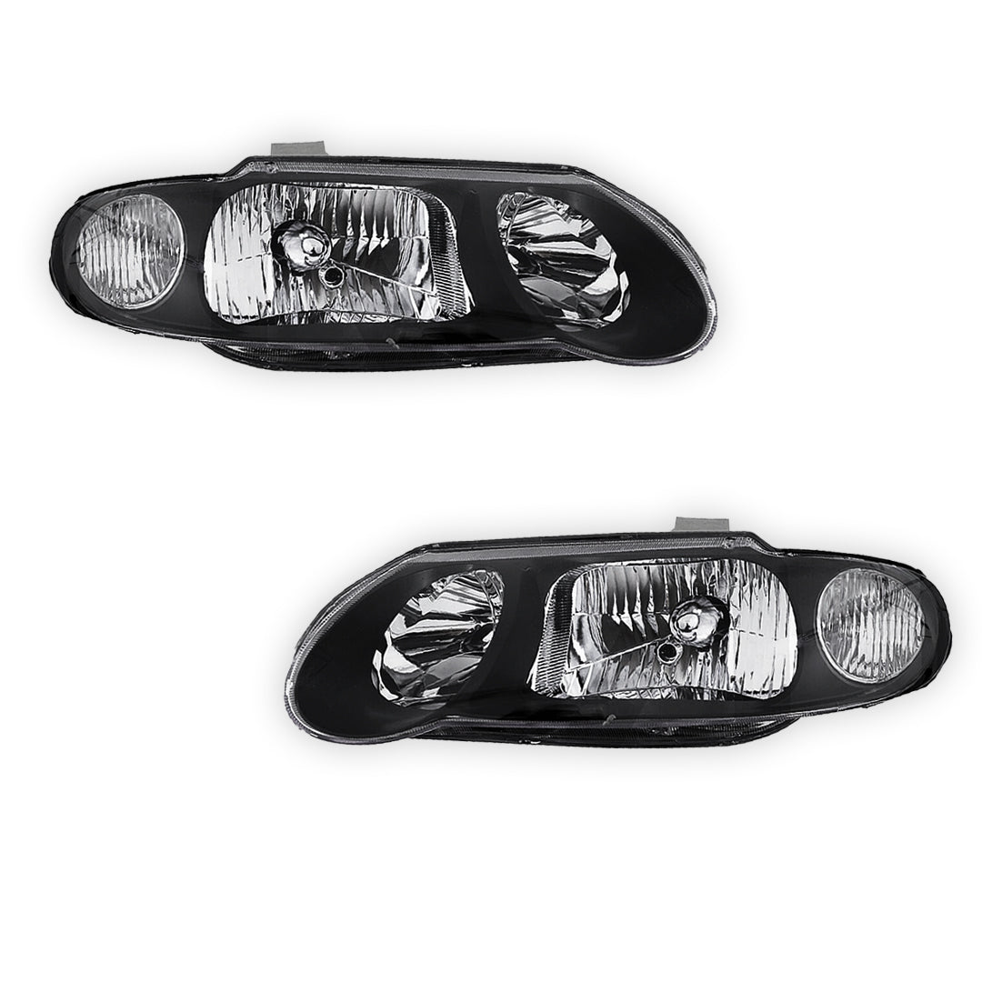 Holden Commodore VX VU (2000 - 2002) Black OEM Style Headlights LH + RH