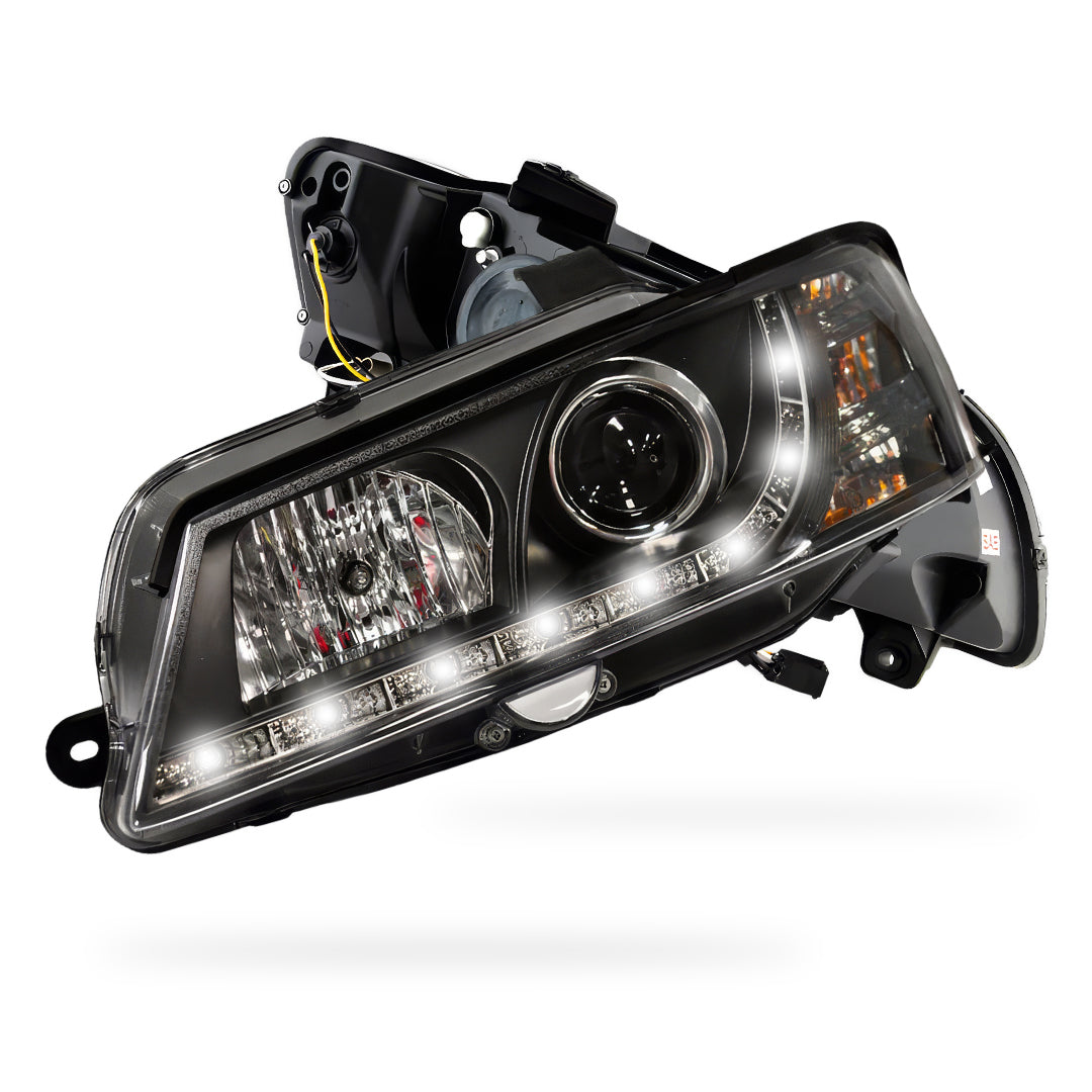 Holden Commodore VY HSV (2002 - 2006) Black DRL LED Projector Headlights LH + RH
