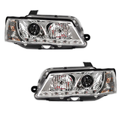 Holden Commodore VY HSV (2002 - 2006) Crystal DRL LED Projector Headlights LH + RH
