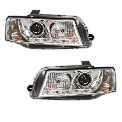 Holden Commodore VZ HSV (2004 - 2007) Crystal DRL LED Projector Headlights LH + RH