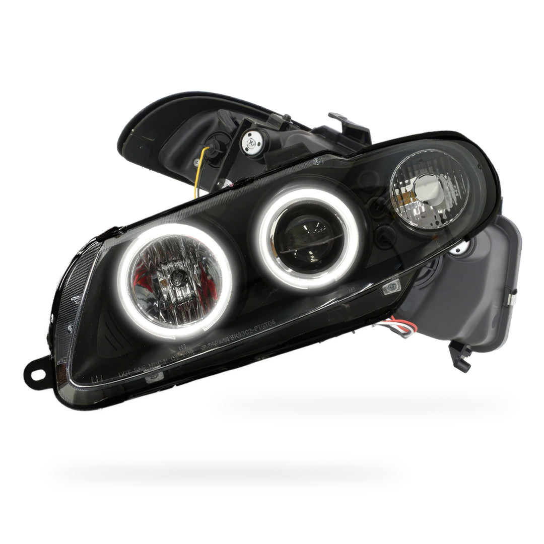 Holden Monaro VZ / HSV Coupe (2004 - 2006) Black LED & CCFL Angel Eyes Projector Headlights LH + RH