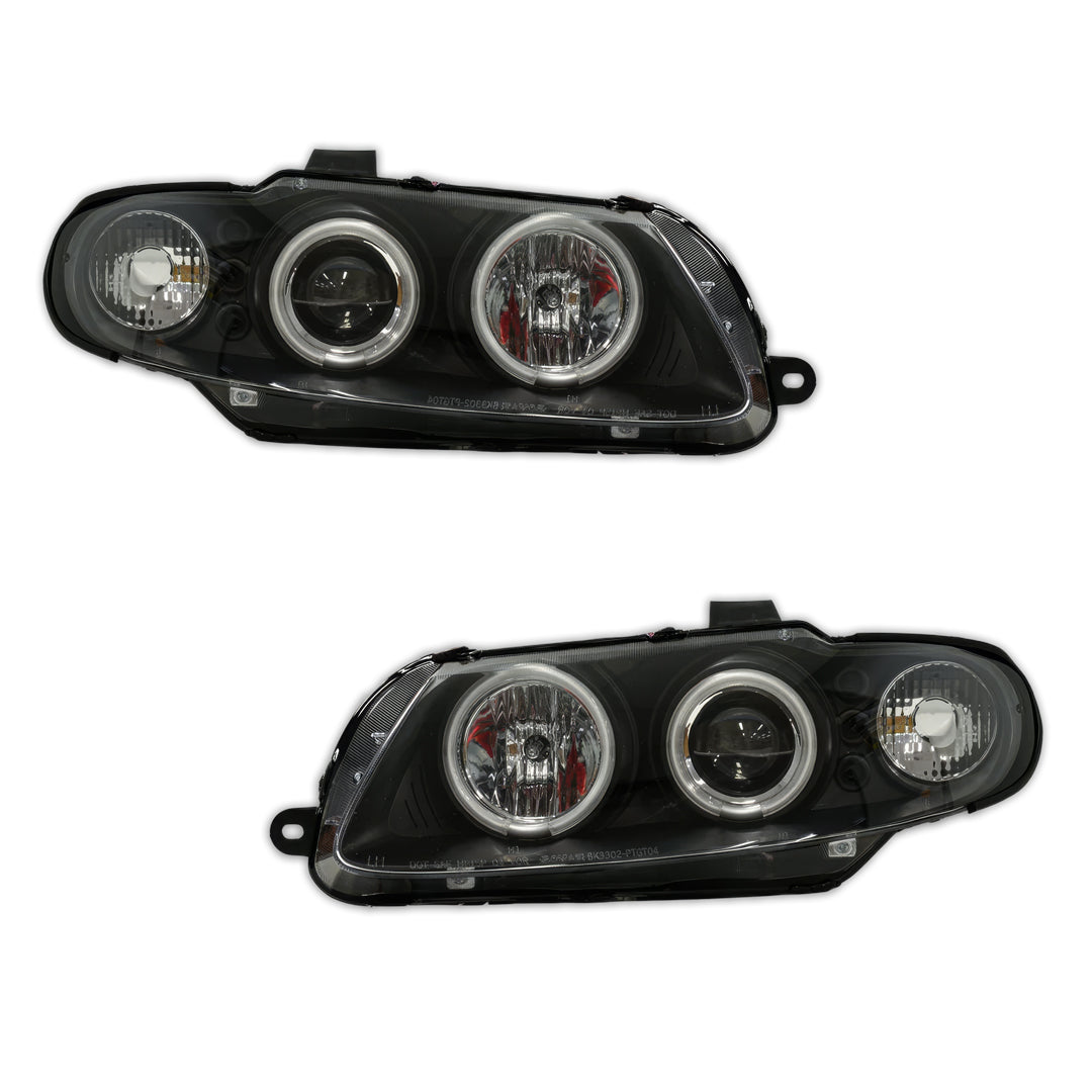 Holden Monaro VZ / HSV Coupe (2004 - 2006) Black LED & CCFL Angel Eyes Projector Headlights LH + RH