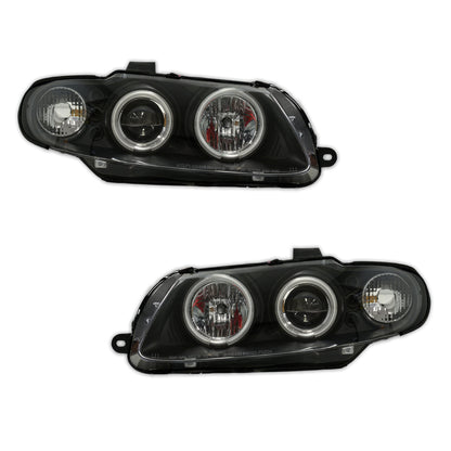Holden Monaro VZ / HSV Coupe (2004 - 2006) Black LED & CCFL Angel Eyes Projector Headlights LH + RH