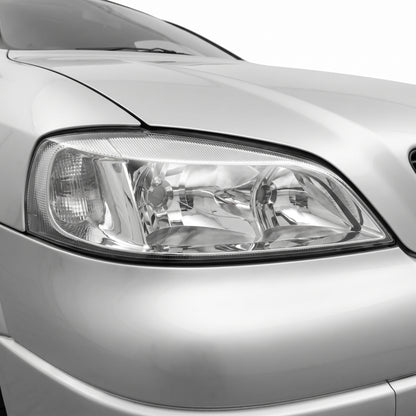 Holden Astra TS (1998 - 2005) Chrome OEM Style Headlights LH + RH installed close-up