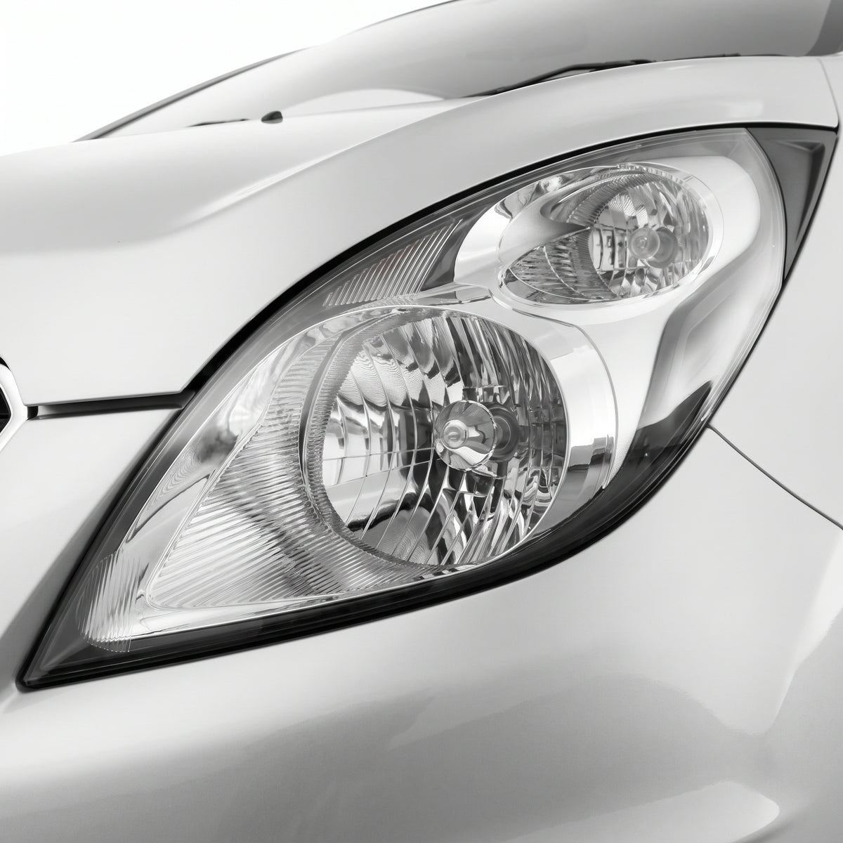Holden Barina Spark MJ (2012 - 2016) OEM Style Headlights LH + RH installed close-up