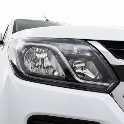 Holden Colorado Ute (2016 - 2020) OEM Style Black LED Headlights LH + RH installed close-up