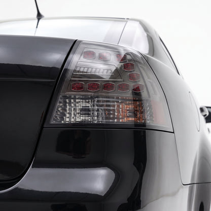 Holden Commodore VE Series 1 & 2 Lumina Sedan (2006 - 2013) Smoked Tail Lights LH + RH installed close-up