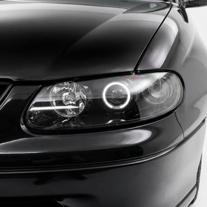 Holden Commodore VT (1997 - 2000) Black LED Halo Angel Eyes Altezza Headlights LH + RH