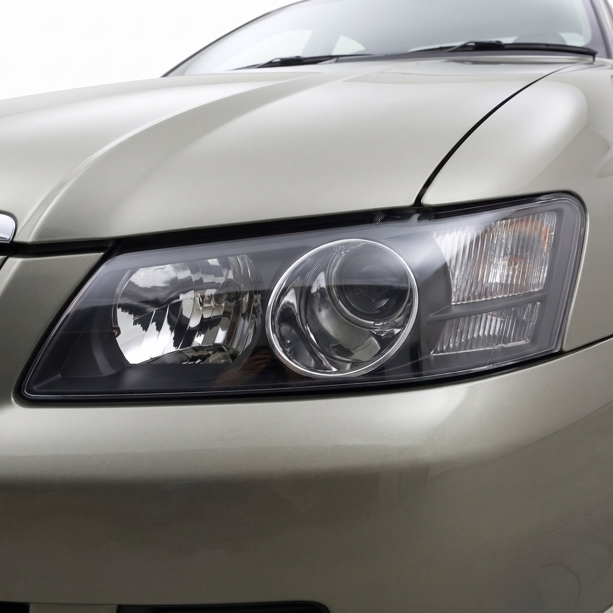Holden Commodore VY Berlina / International / Calais (2003 - 2004) OEM Style Headlights LH + RH installed close-up