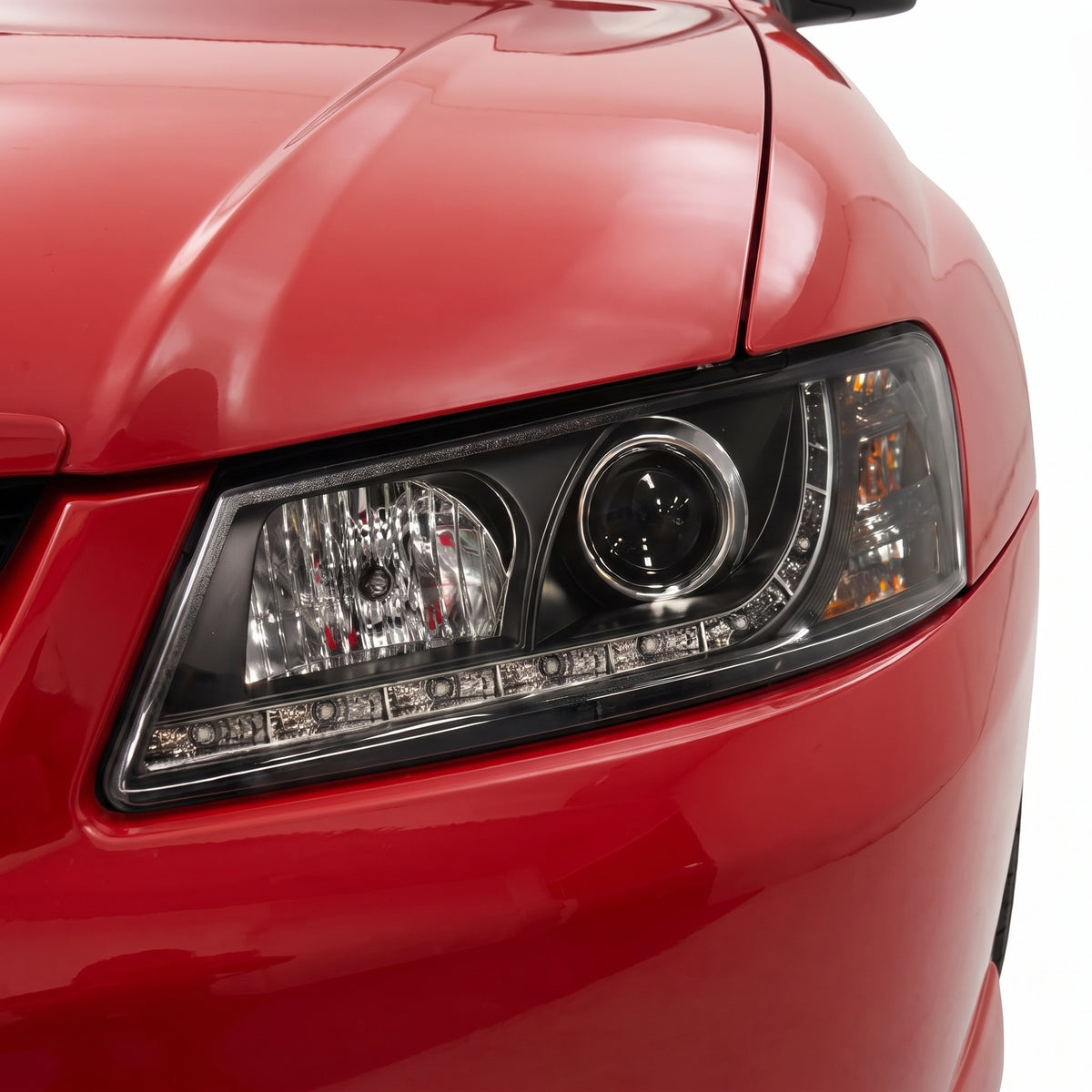 Holden Commodore VY HSV (2002 - 2006) Black DRL LED Projector Headlights LH + RH installed