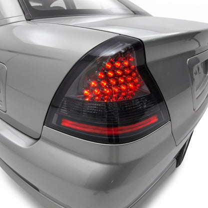 Holden Commodore VY SS SV8 Sedan (2002 - 2004) Smoked Tail Lights LH + RH installed close-up