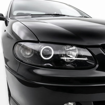 Holden Monaro VX / VY (2001 - 2004) Black LED Halo Angel Eyes Altezza Headlights LH + RH