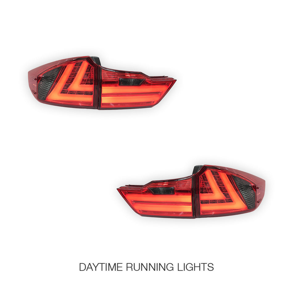 Honda City GM6 (2014 - 2017) Red Smoked LED Tail Lights LH + RH