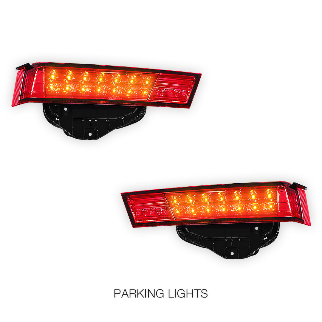 Honda Accord 8th Gen Sedan (2008 - 2013) Boot Trunk Clear Red LED Tail Lights LH + RH