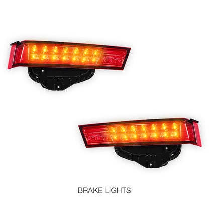 Honda Accord 8th Gen Sedan (2008 - 2013) Boot Trunk Clear Red LED Tail Lights LH + RH