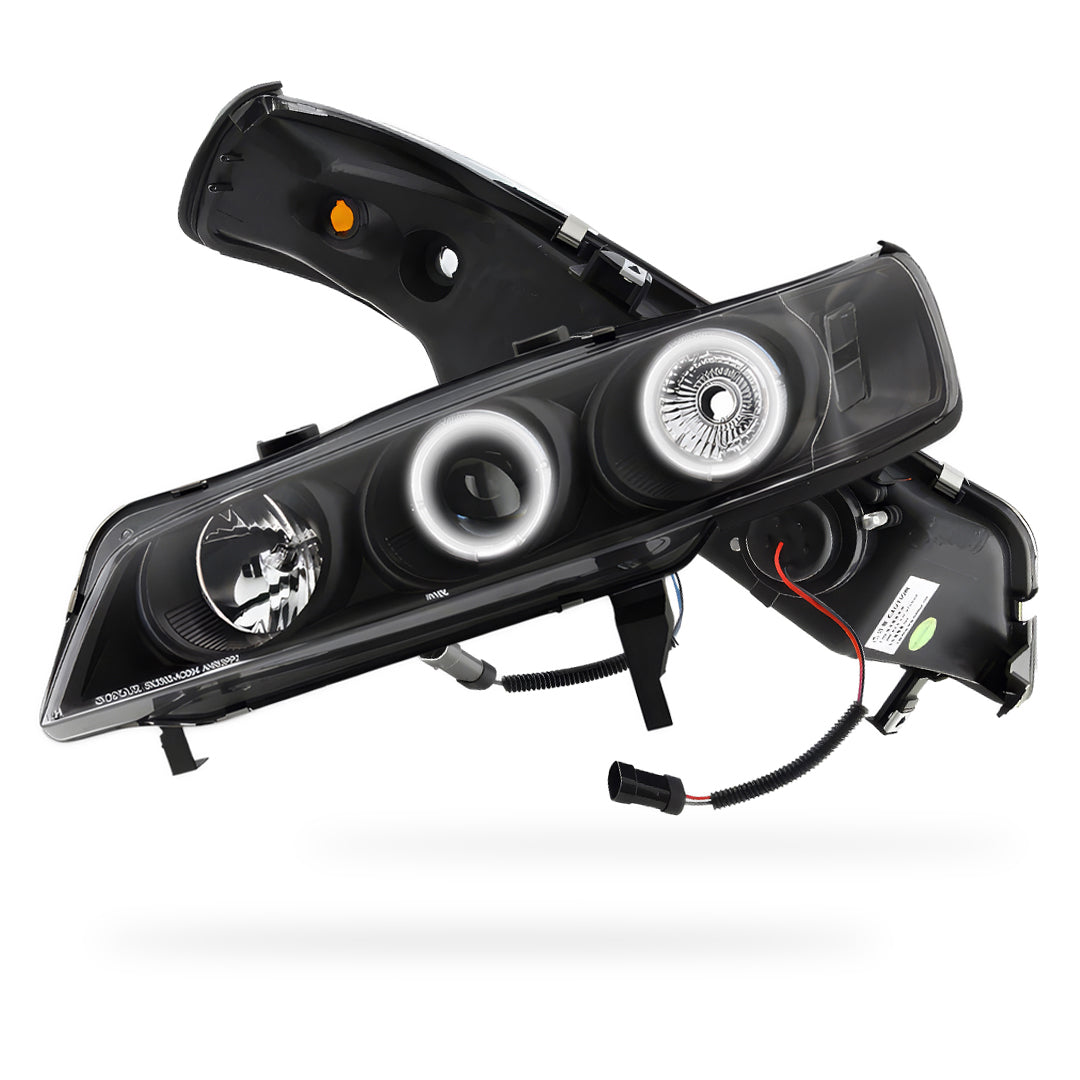 Honda Accord CD (1994 - 1997) Black CCFL Angel Eyes Projector Headlights LH + RH