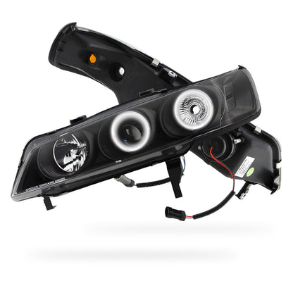 Honda Accord CD (1994 - 1997) Black CCFL Angel Eyes Projector Headlights LH + RH