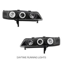 Honda Accord CD (1994 - 1997) Black CCFL Angel Eyes Projector Headlights LH + RH