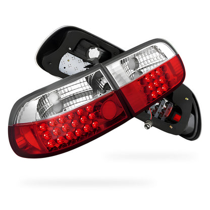 Honda Civic EG (1992 - 1995)  JDM Clear Red LED Tail lights LH + RH