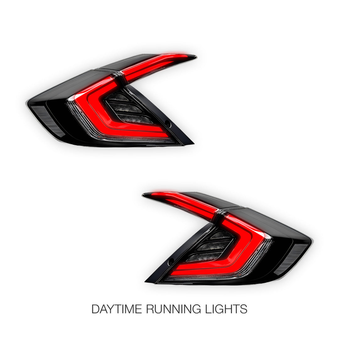 Honda Civic FC / FK (2016 - 2018) Smoked Red Tail Lights LH + RH