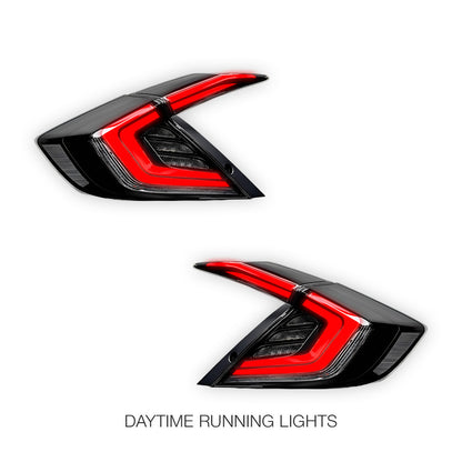 Honda Civic FC / FK (2016 - 2018) Smoked Red Tail Lights LH + RH