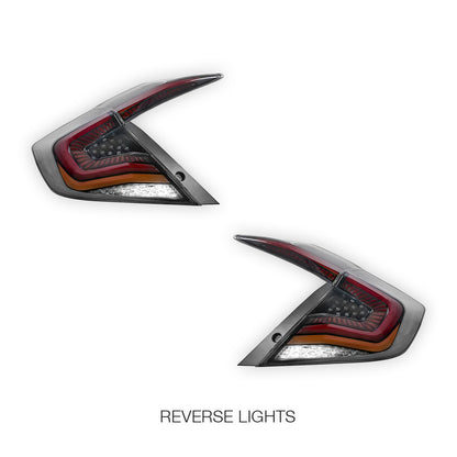 Honda Civic FC Sedan (2016 - 2018) Clear Sequential LED Tail Lights LH + RH