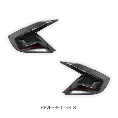 Honda Civic FC Sedan (2016 - 2018) Sequential Smoked LED Tail Lights LH + RH