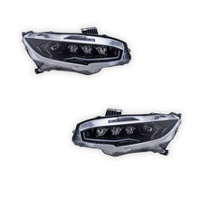 Honda Civic FC / FK (2016 - 2021) Black LED DRL Projector Headlights LH + RH