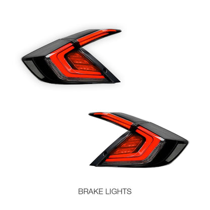 Honda Civic FK4 / FK7 / FK8 (2016 - 2018) RGB Sequential LED Tail Lights LH + RH