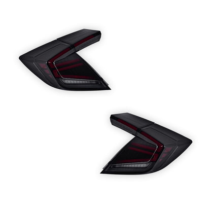 Honda Civic FK4 / FK7 / FK8 (2016 - 2020) Smoked Sequential LED Tail Lights LH + RH