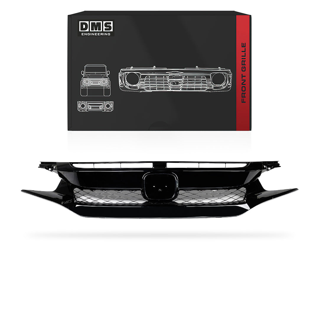 Honda Civic FK8 Type R (2019 - 2021) Gloss Black Type R Style Front Bumper Bar Grille