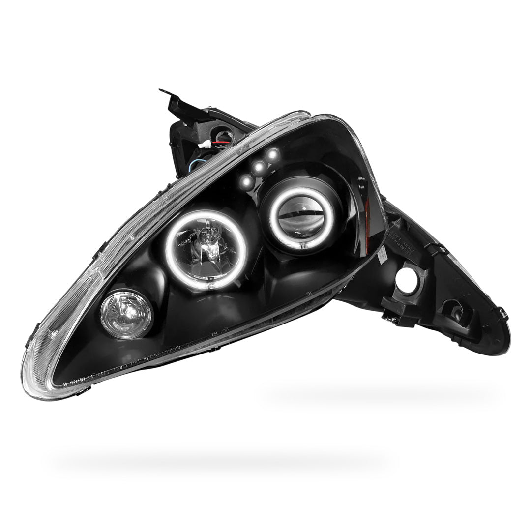 Honda Integra DC5 (2004 - 2006) Black CCFL Angel Eyes Halo Projector Headlights LH + RH