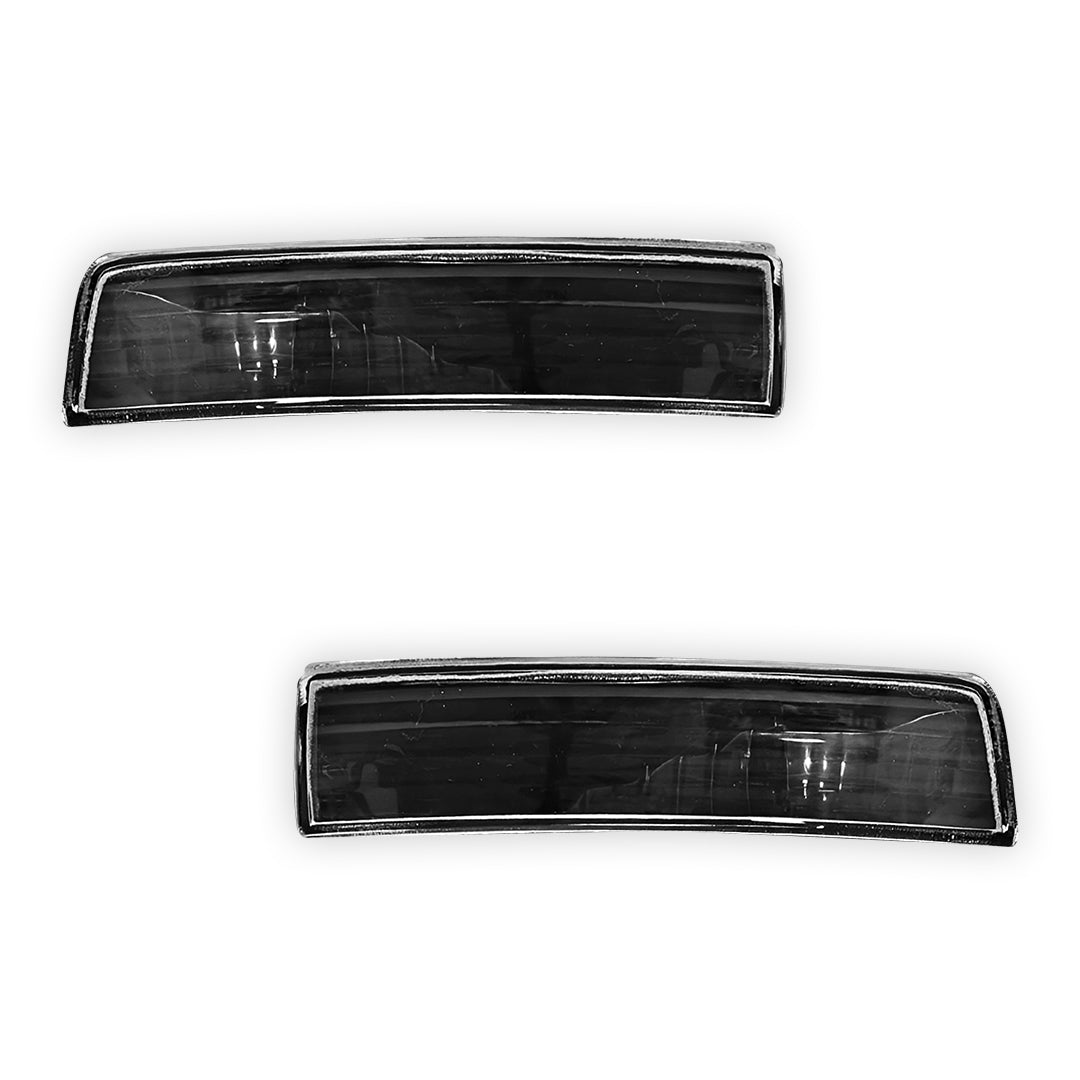 Honda Prelude BB 5th Gen (1997 - 2001) Black / Crystal Clear Front Bumper Bar Turn Signal Indicator Lights RH + LH