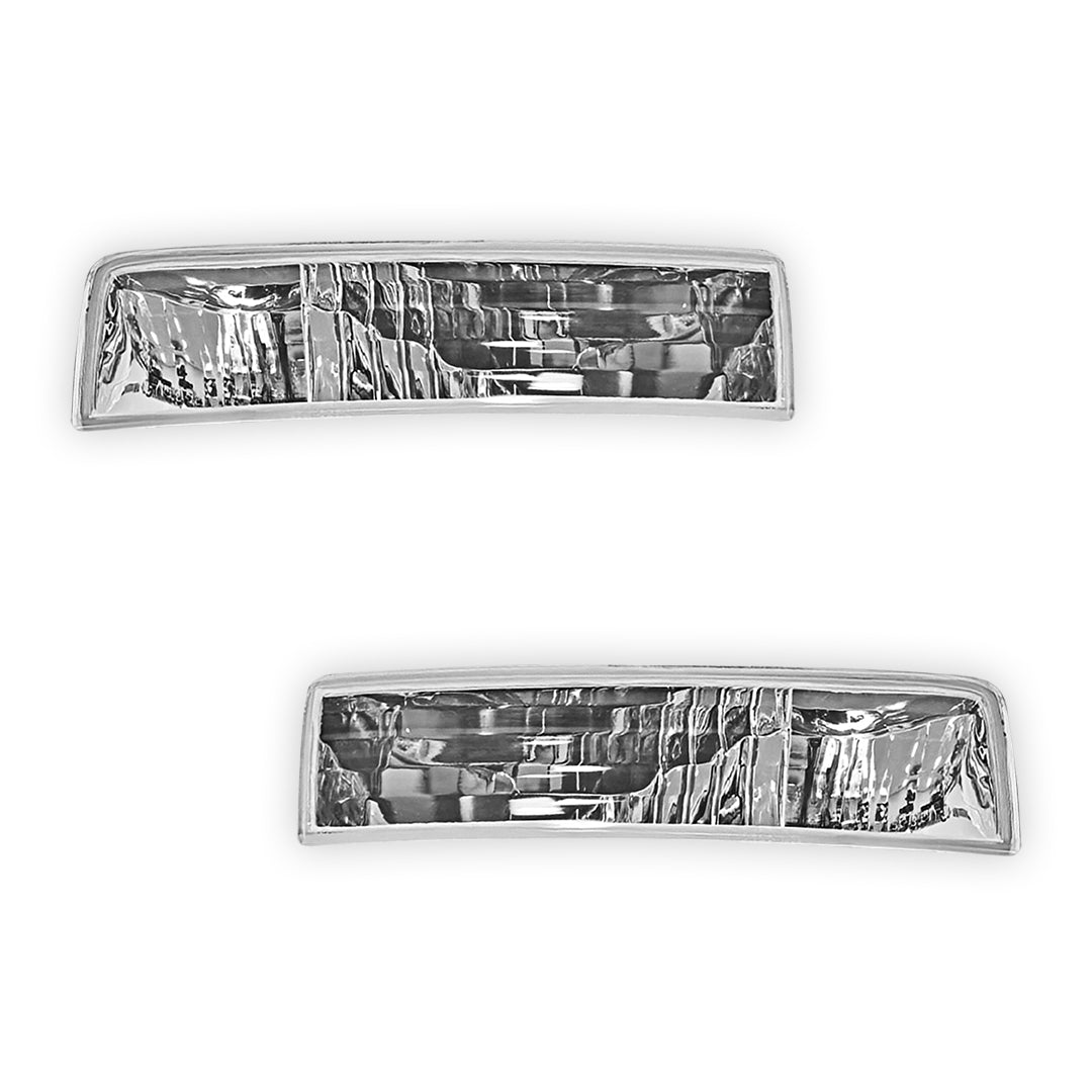 Honda Prelude BB 5th Gen (1997 - 2001) Black / Crystal Clear Front Bumper Bar Turn Signal Indicator Lights RH + LH