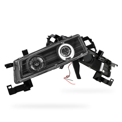 Honda Prelude (1992 - 1996) Black CCFL Angel Eyes Projector Headlights LH + RH