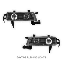 Honda Prelude (1992 - 1996) Black CCFL Angel Eyes Projector Headlights LH + RH