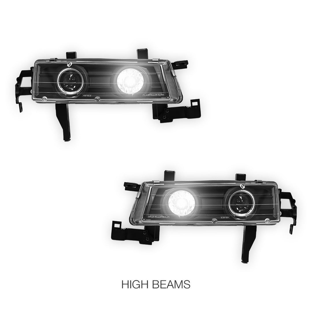 Honda Prelude (1992 - 1996) Black CCFL Angel Eyes Projector Headlights LH + RH