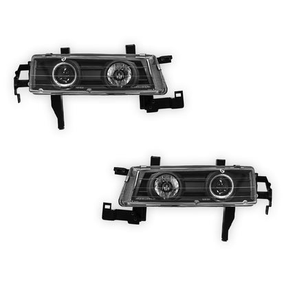 Honda Prelude (1992 - 1996) Black CCFL Angel Eyes Projector Headlights LH + RH