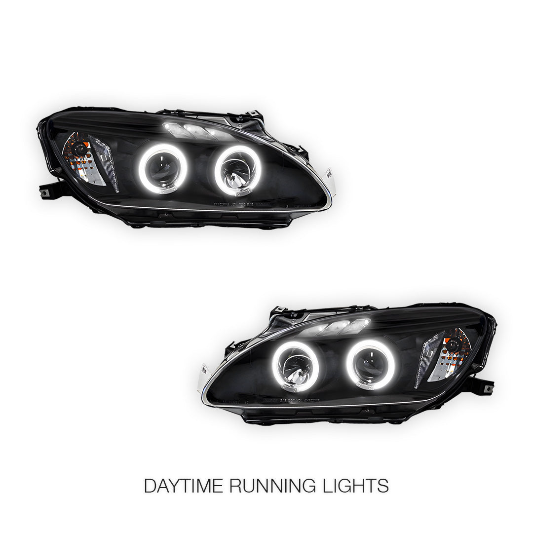 Honda S2000 AP1 Series 1 (1999 - 2001) Black Angel Eyes Projector Headlights LH + RH
