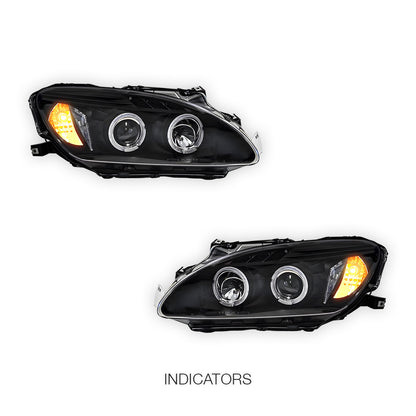 Honda S2000 AP1 Series 1 (1999 - 2001) Black Angel Eyes Projector Headlights LH + RH